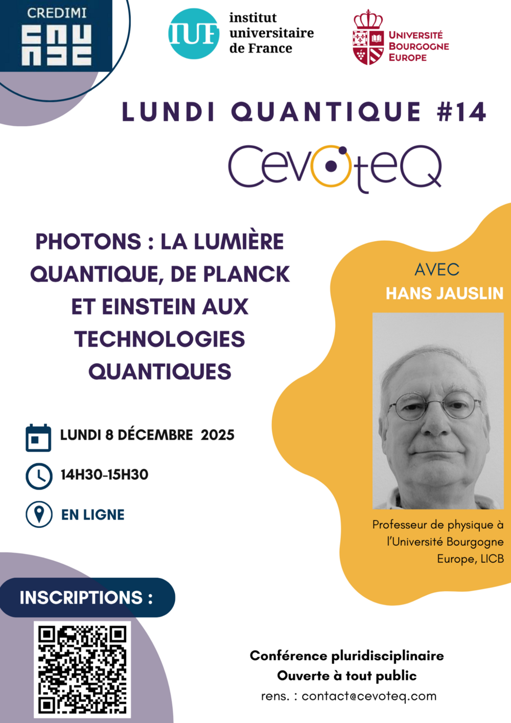 Photo de l'article : 20251208 - Lundi Quantique #14 avec Hans Jauslin, 