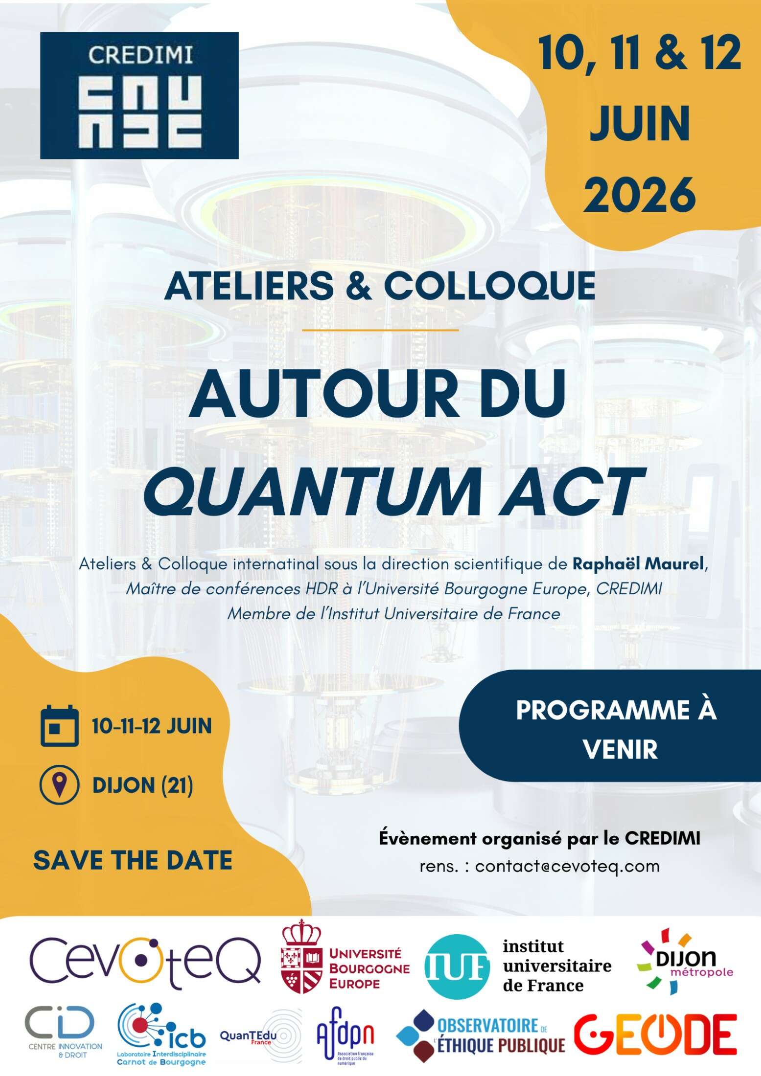 Photo de l'article : 20260610 - 10, 11 et 12 juin 2026 - Colloque international 
